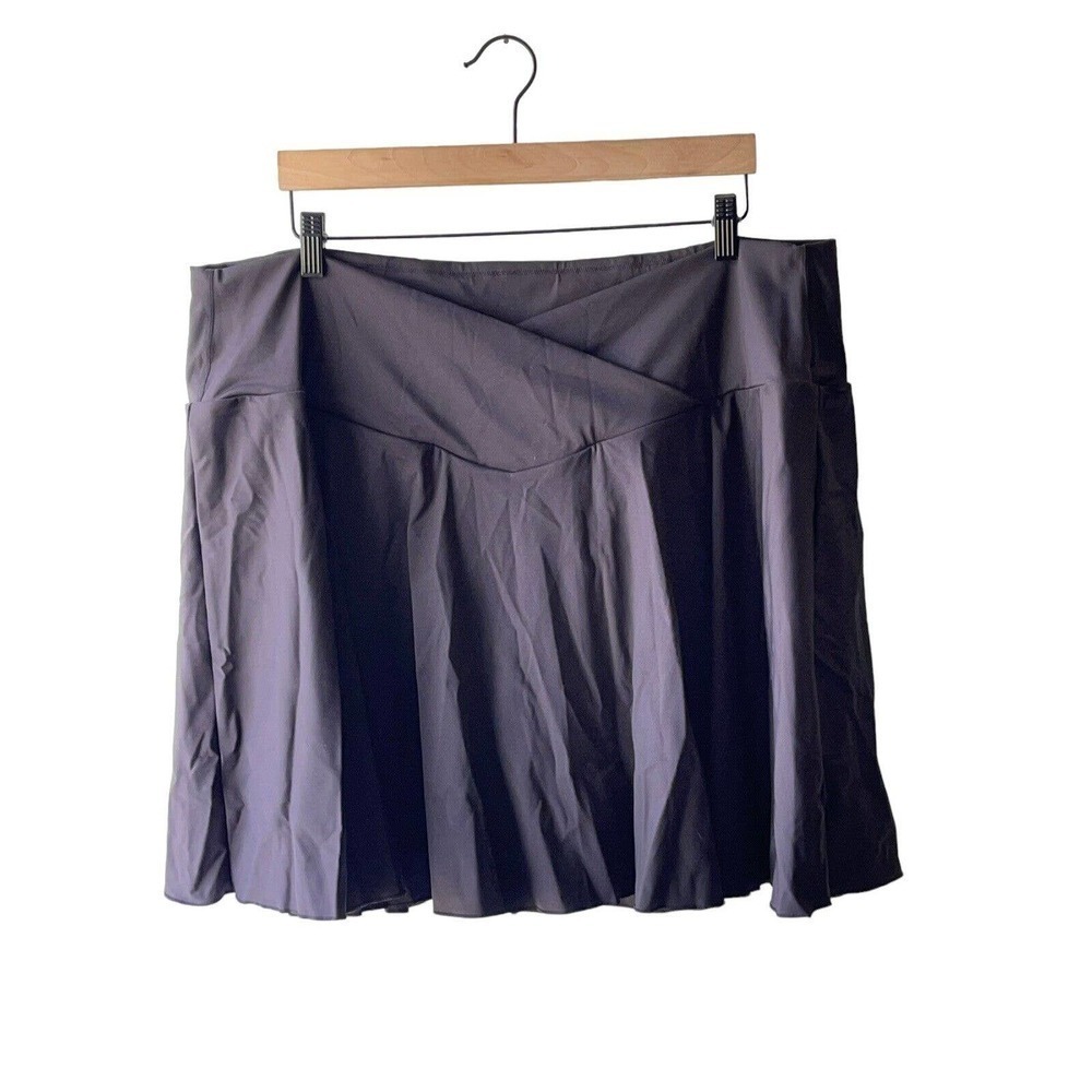 Halara Size 4XL Black Cloudful Crossover 2-in-1 Side Pocket Tennis Skort - New